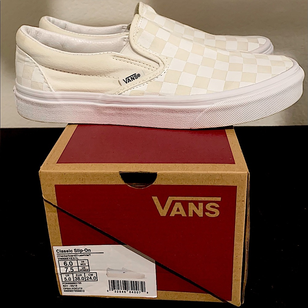 White checkered Vans  7.5